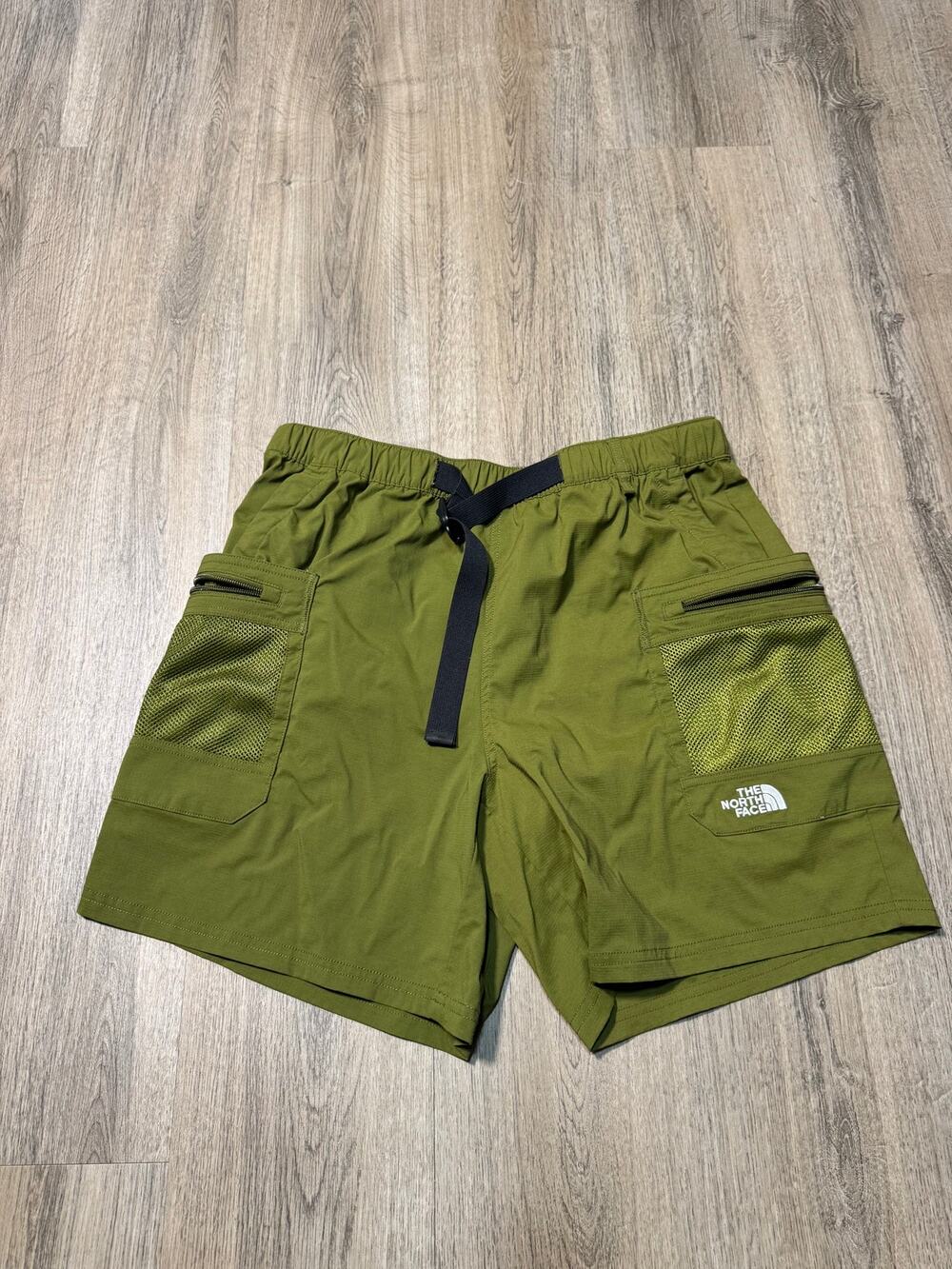 The North Face Men's Olive Green Outdoor Shorts with Belt